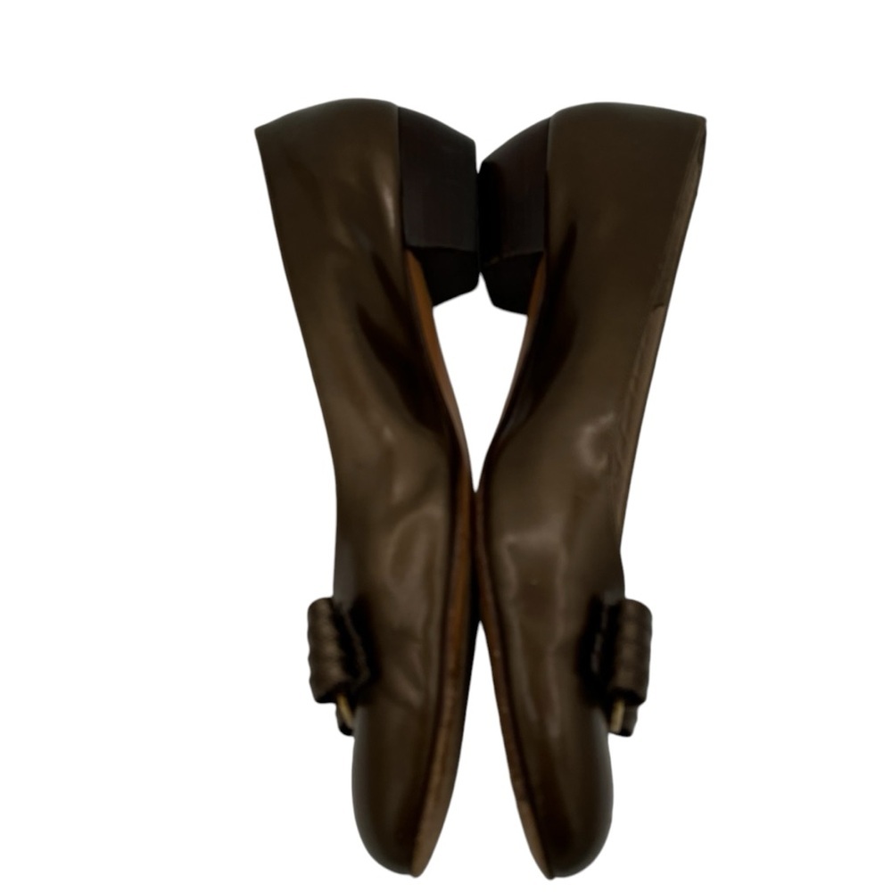 Salvatore Ferragamo Women's Vintage Low Heel Brown Leather Pump - Picture 7 of 11